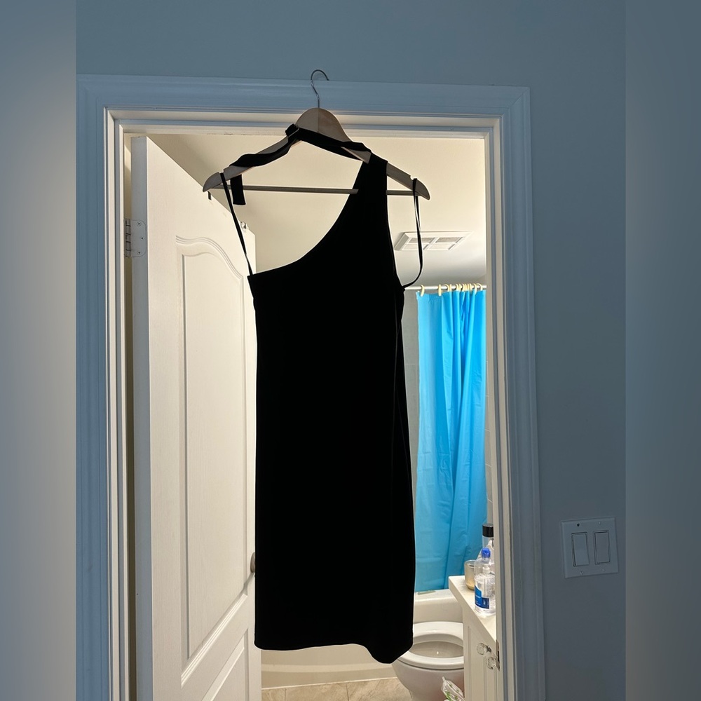Calvin Klein Black One-Shoulder Dress
